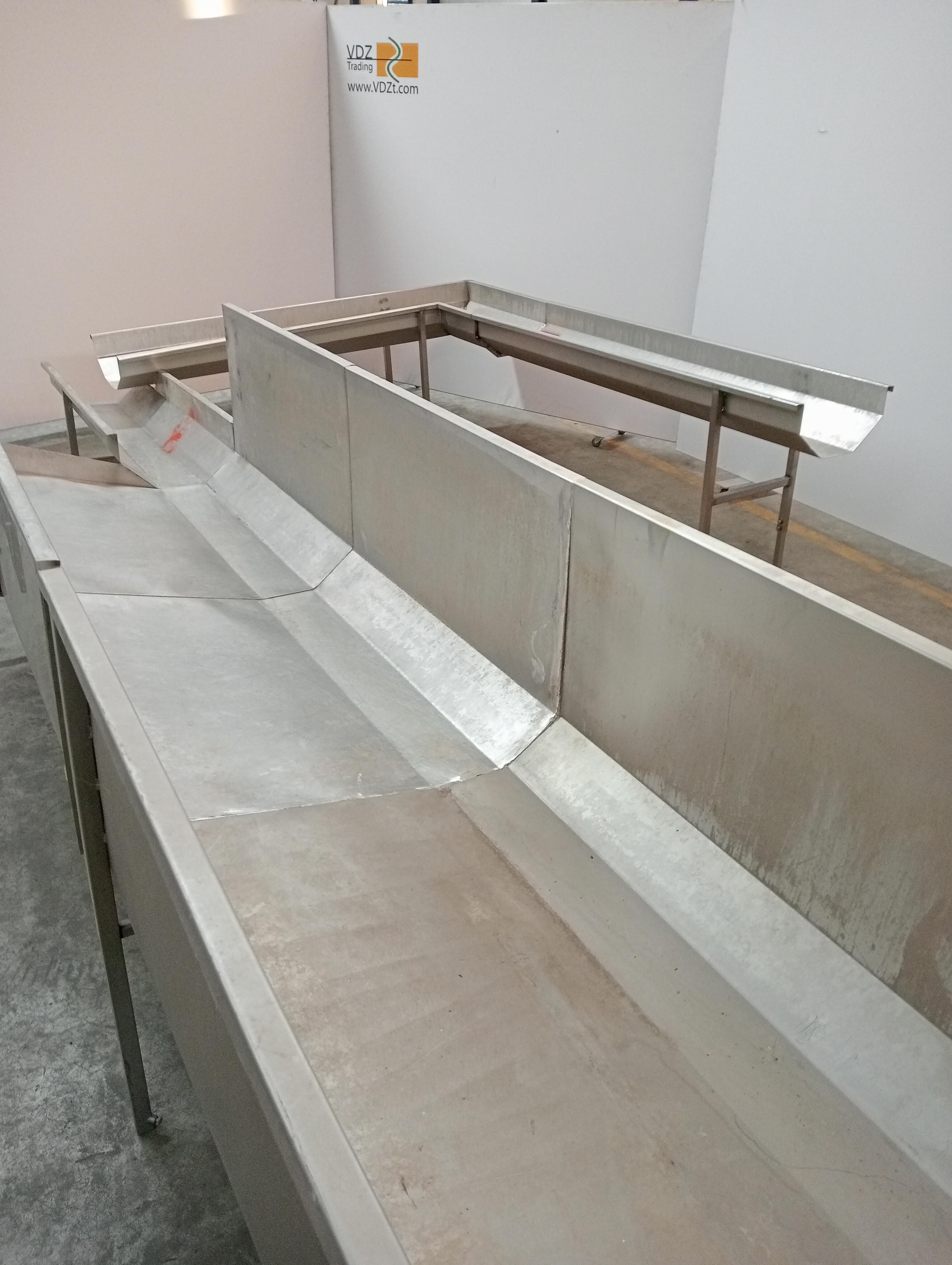 Used Poultry bleeding trough