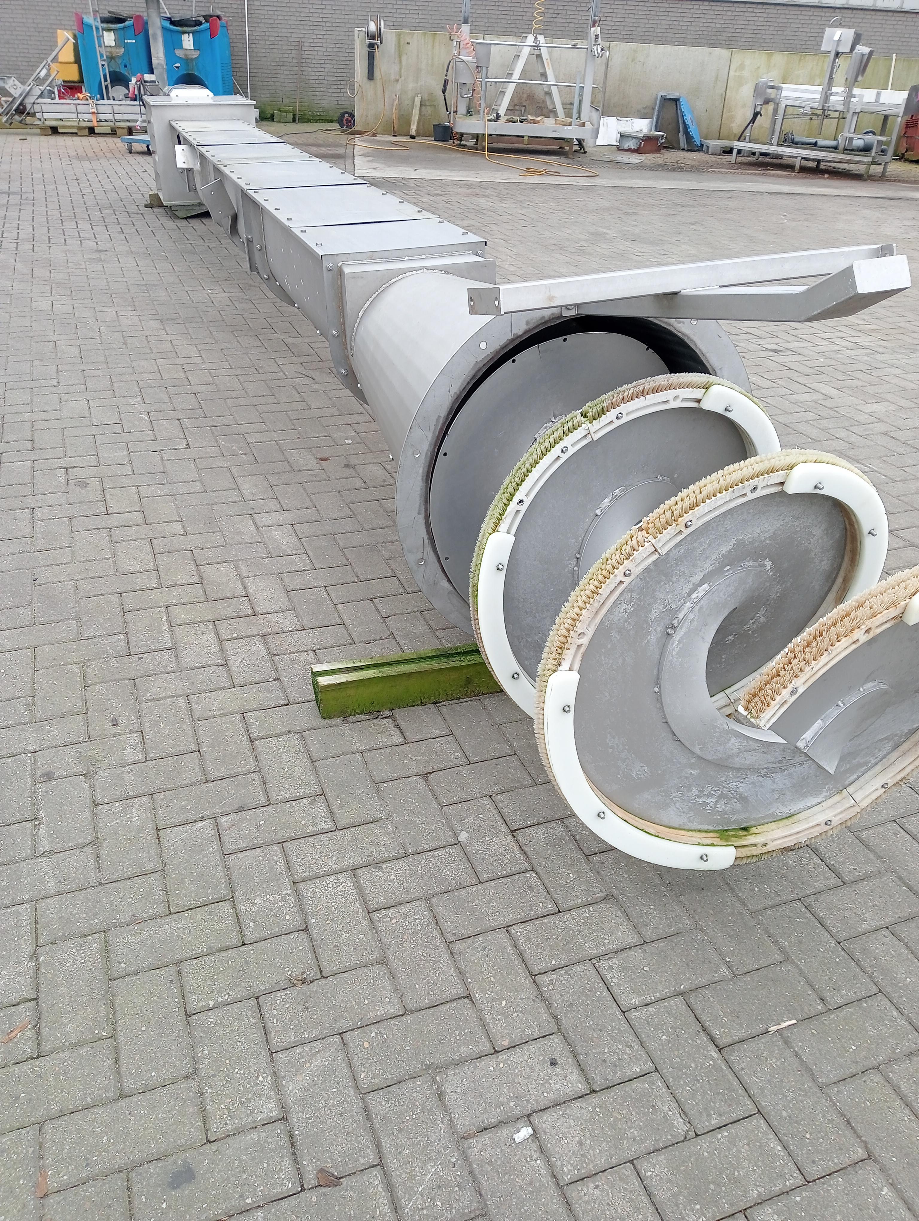 Used Screw Conveyor for feathers incl. feather separator