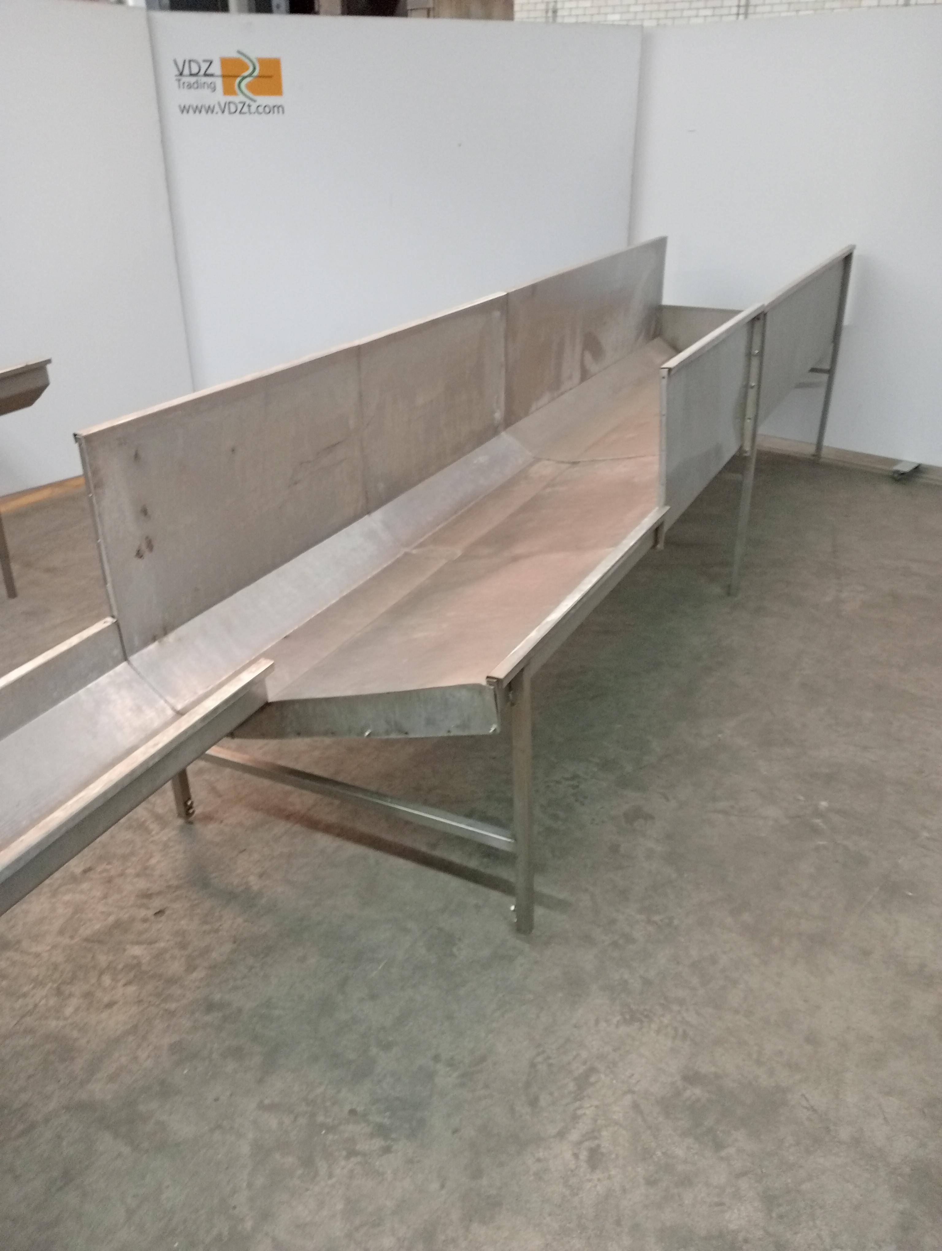 Used Poultry bleeding trough