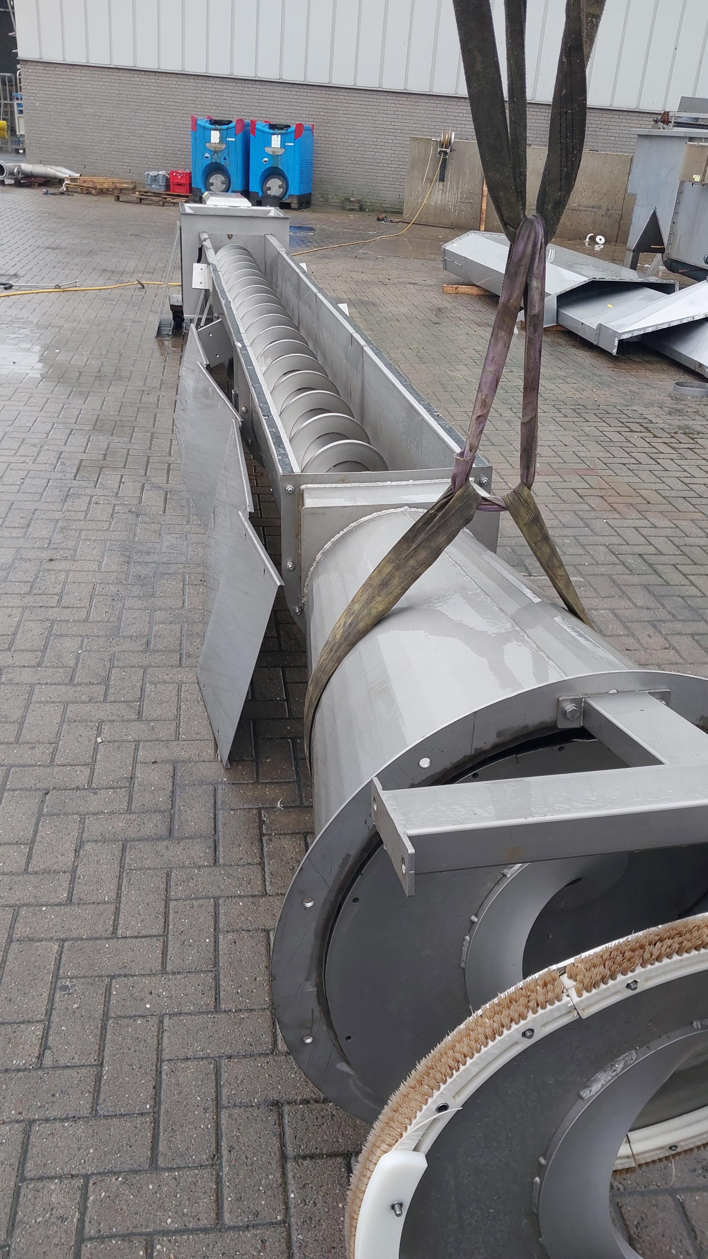 Used Screw Conveyor for feathers incl. feather separator