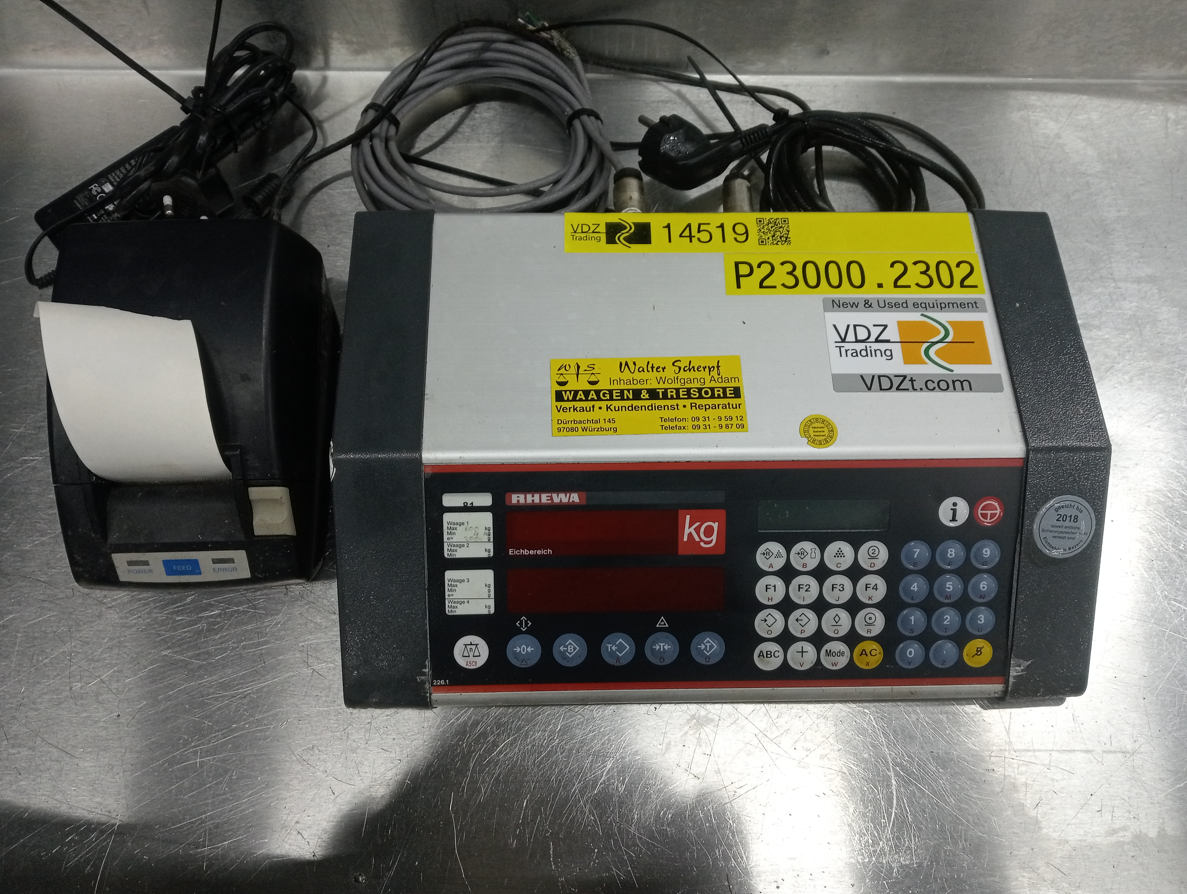 Used Weighing scale with indicator for tube rail