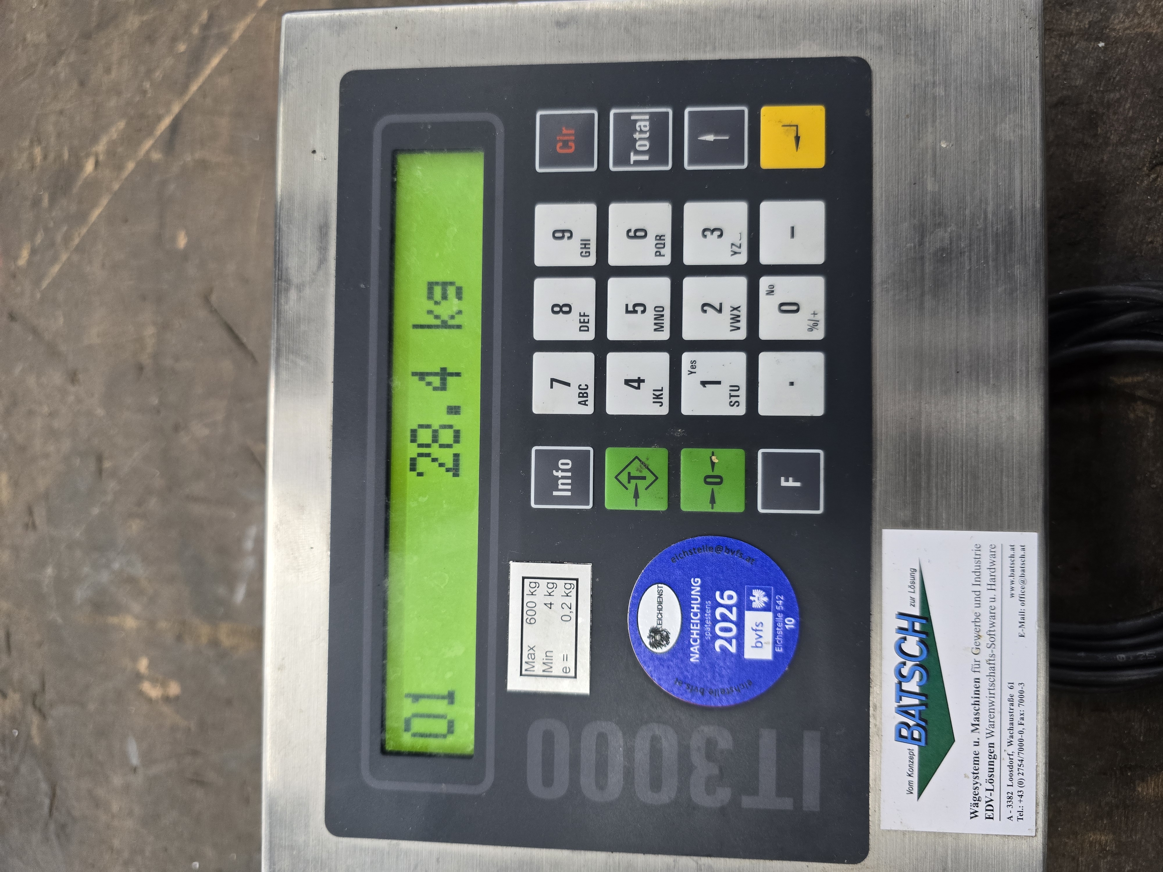 Used Weighing scale for tube rail