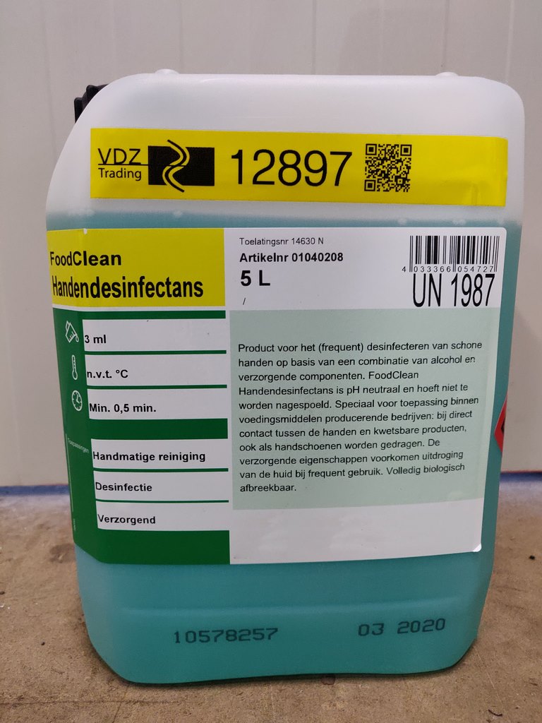 Used Hand desinfection - Foodclean Handdesinfectans