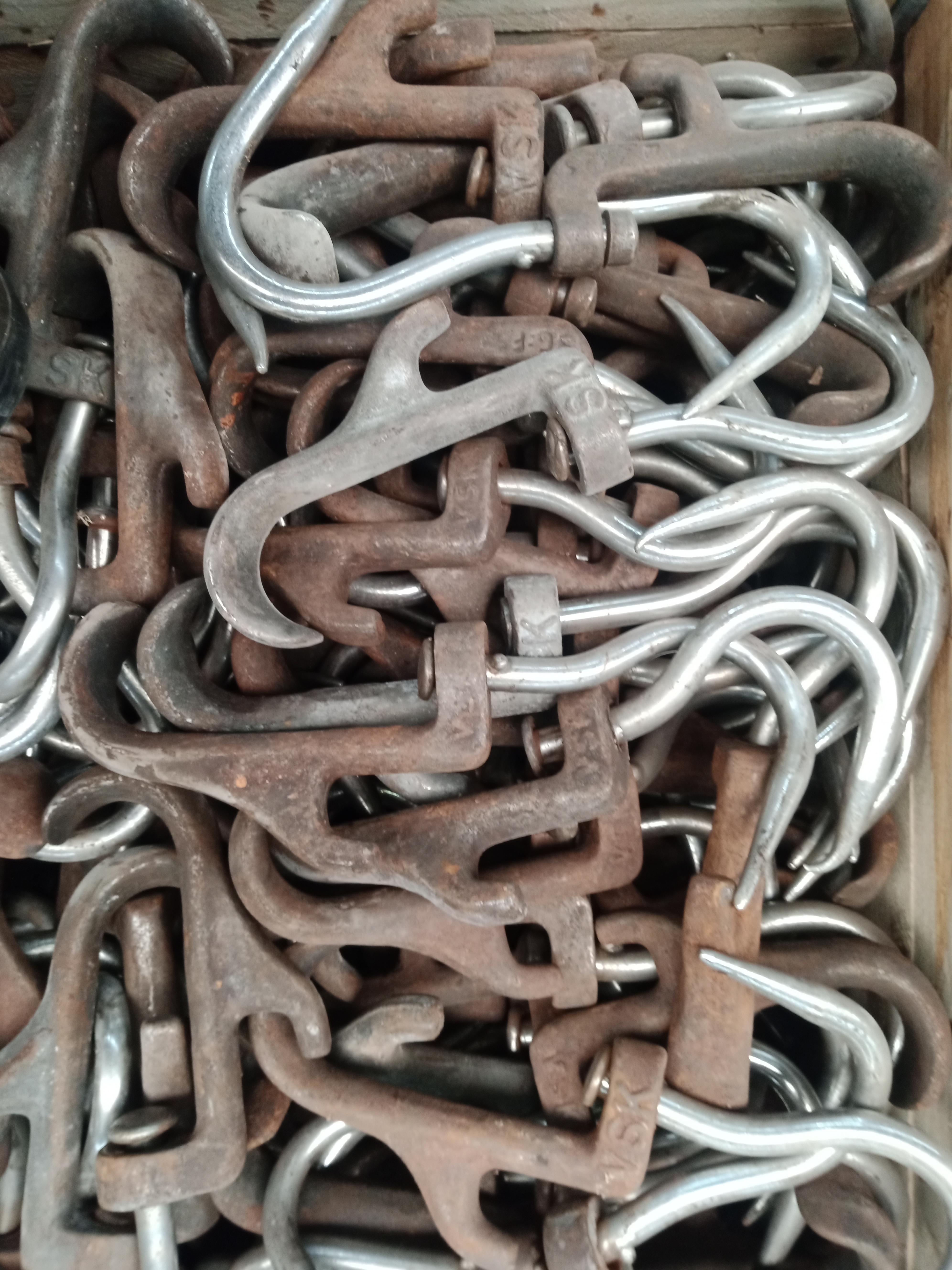 Used Hooks slaughter slide