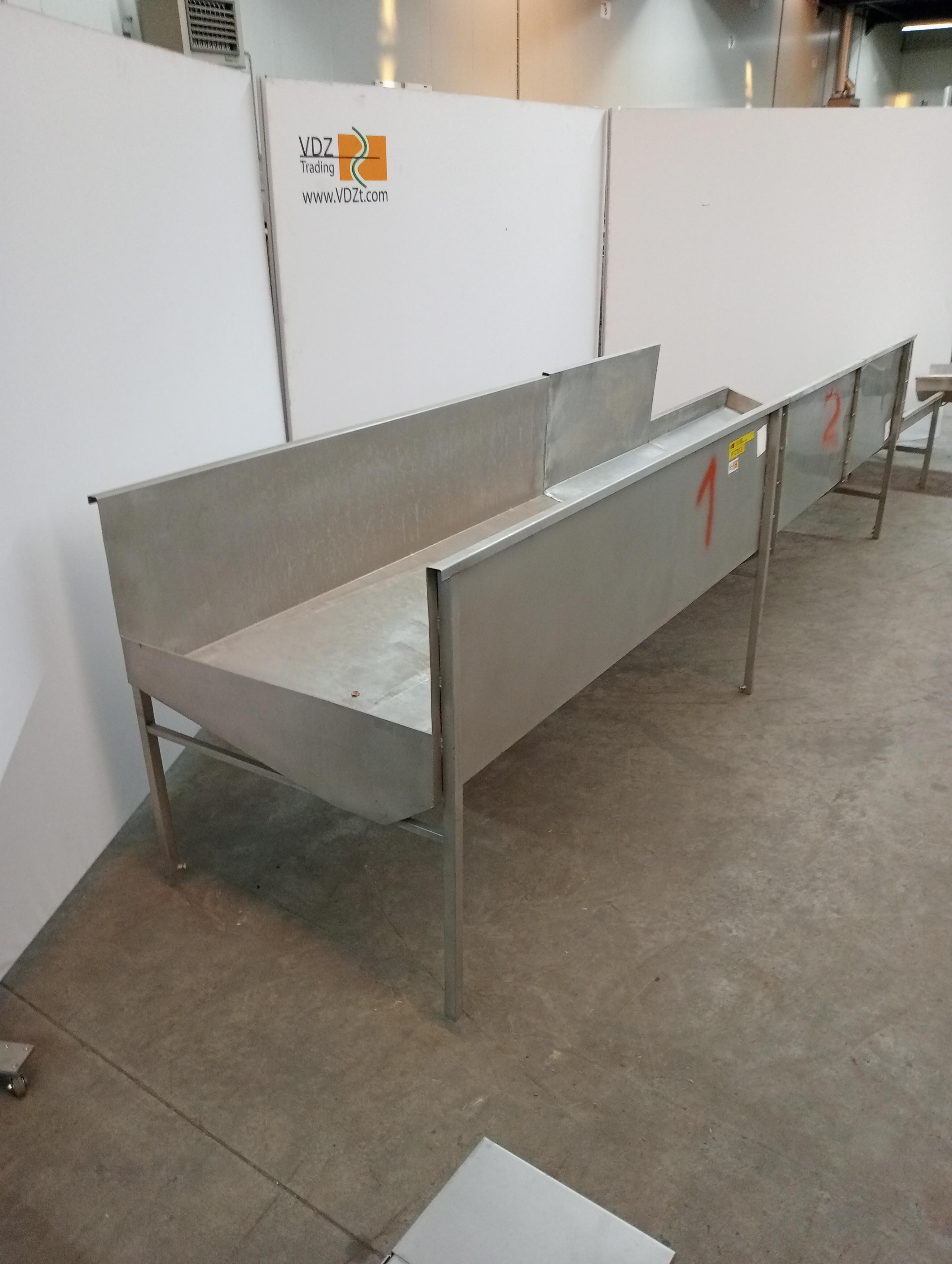 Used Poultry bleeding trough