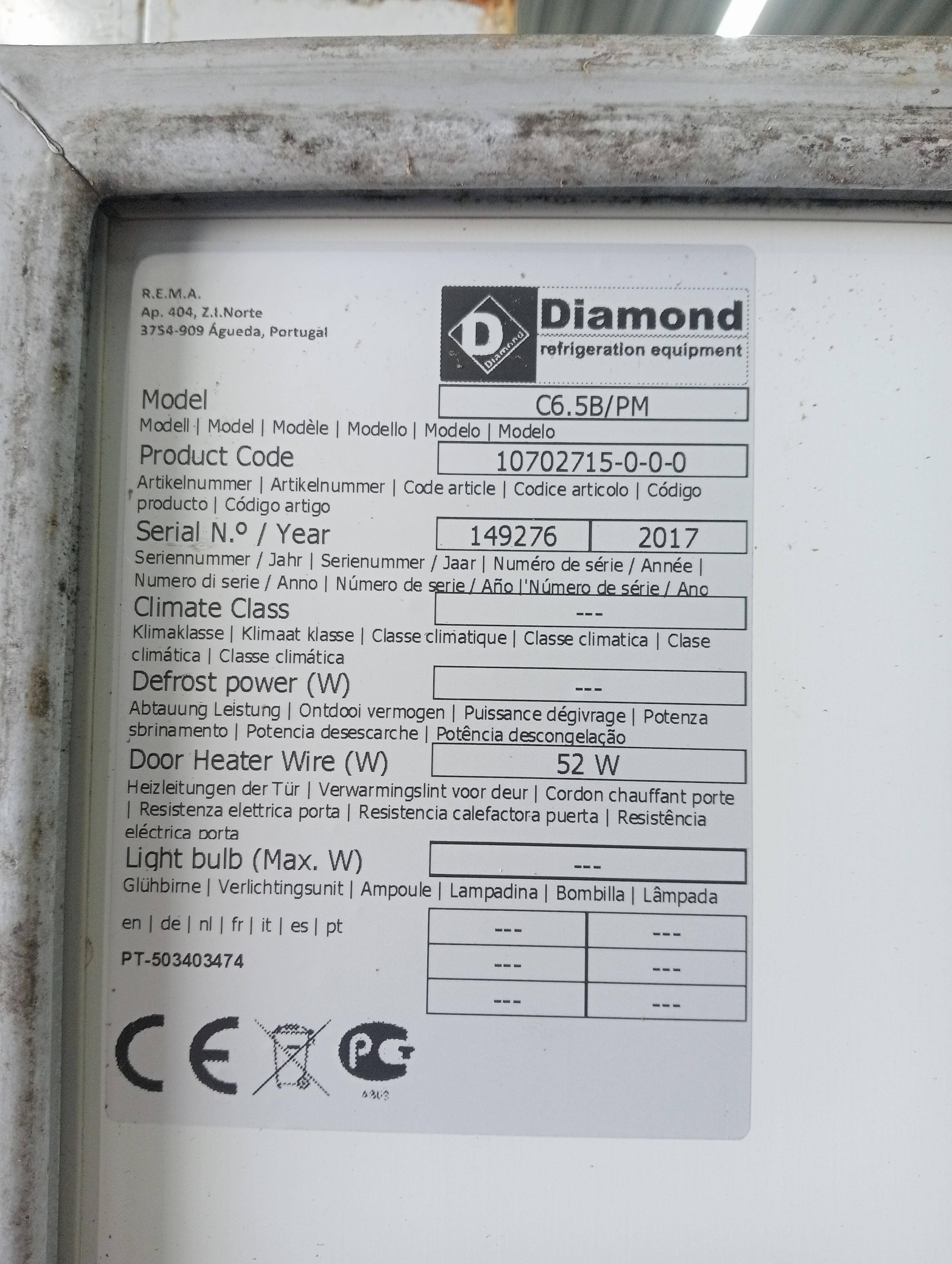 Used Freezer container