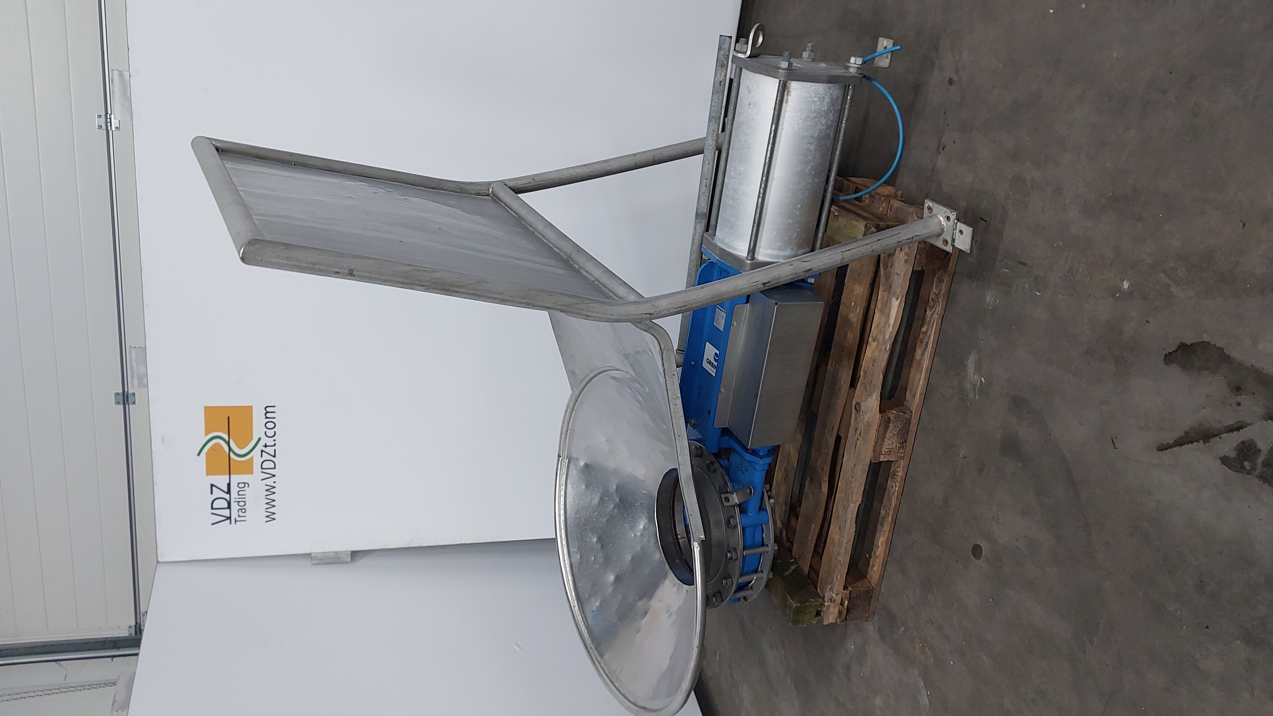 Used Cattle hide blow-off unit with trough