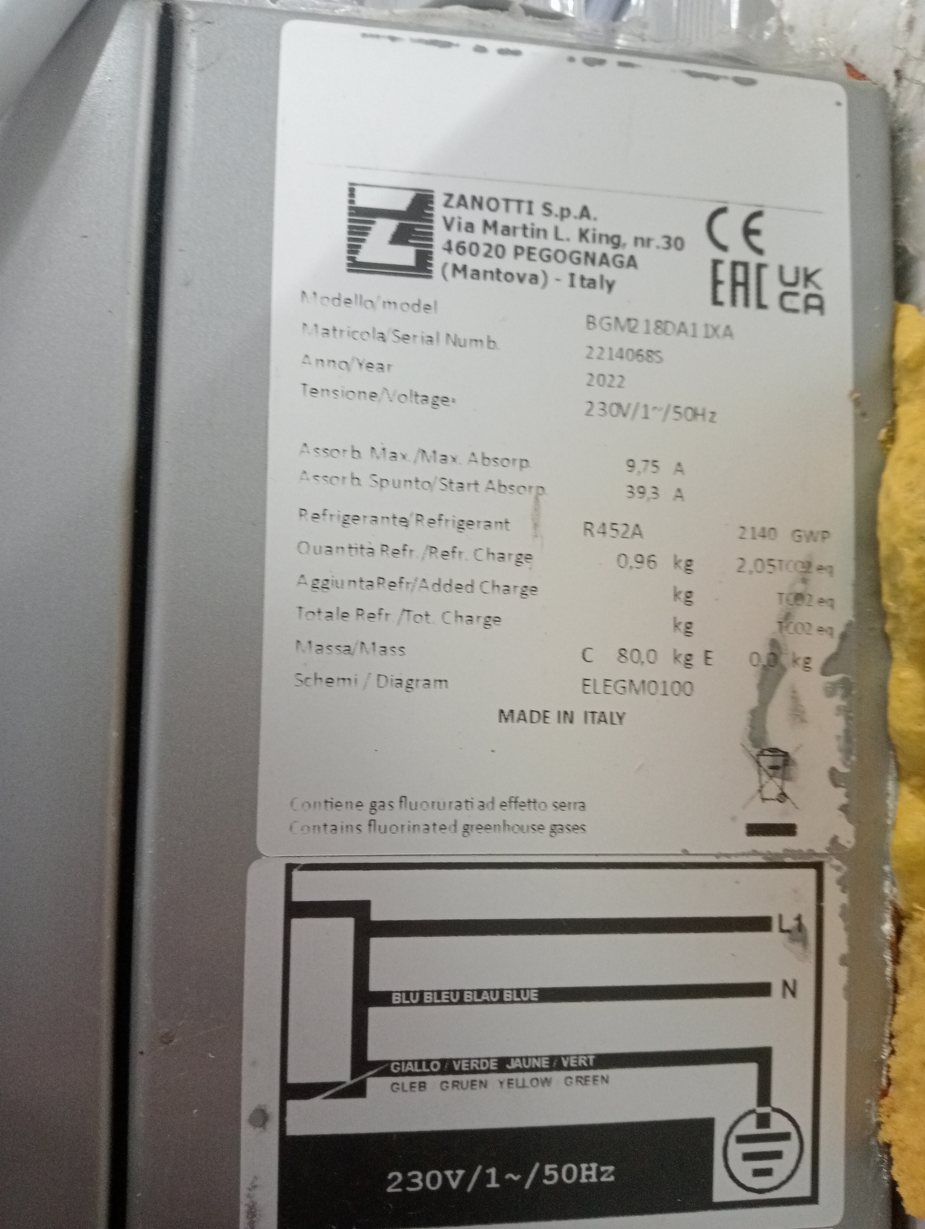 Used Freezer container