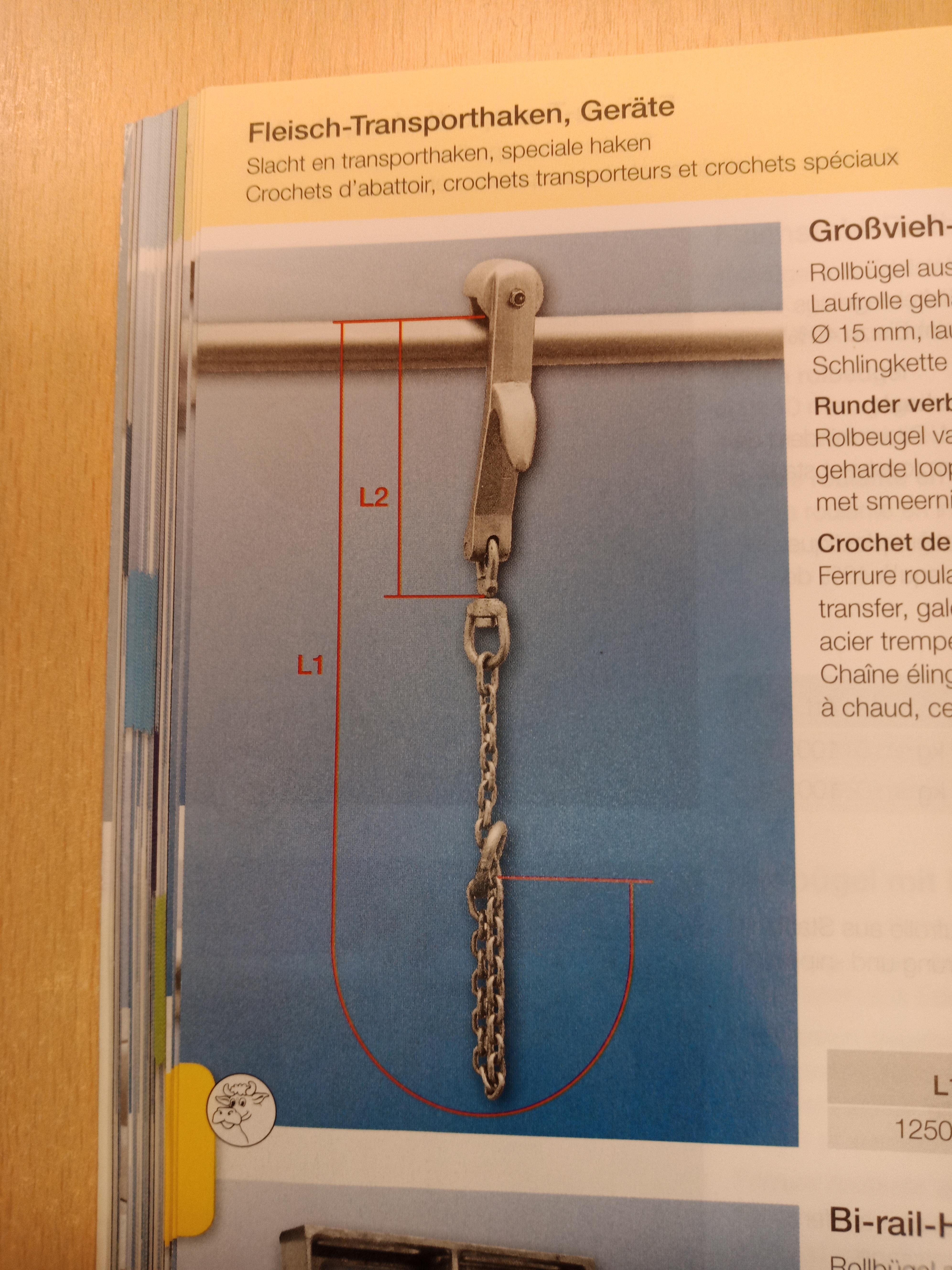 Used Cattle bleeding hook