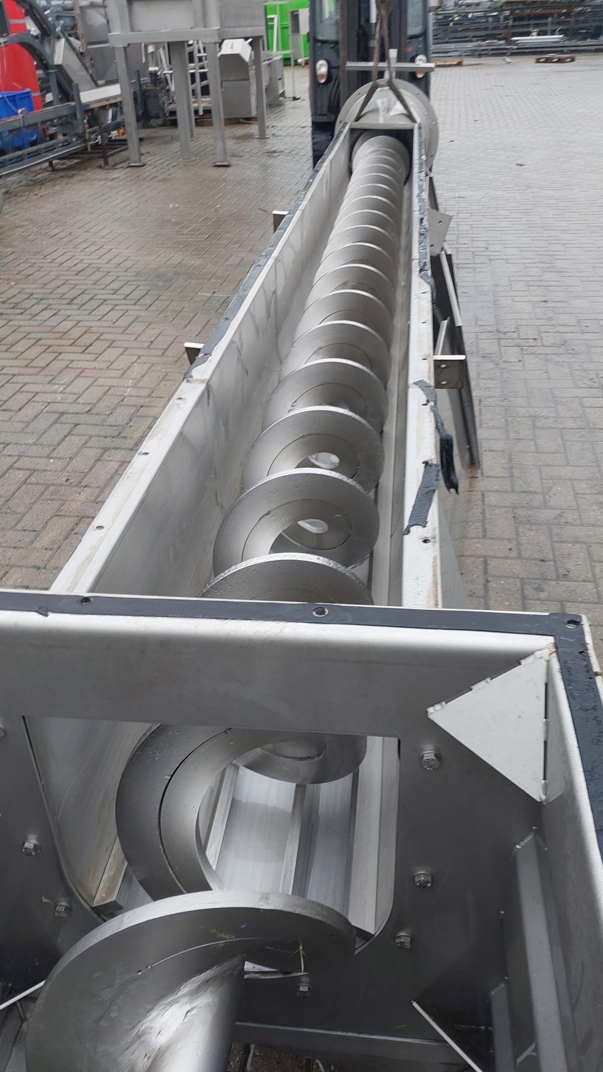 Used Screw Conveyor for feathers incl. feather separator