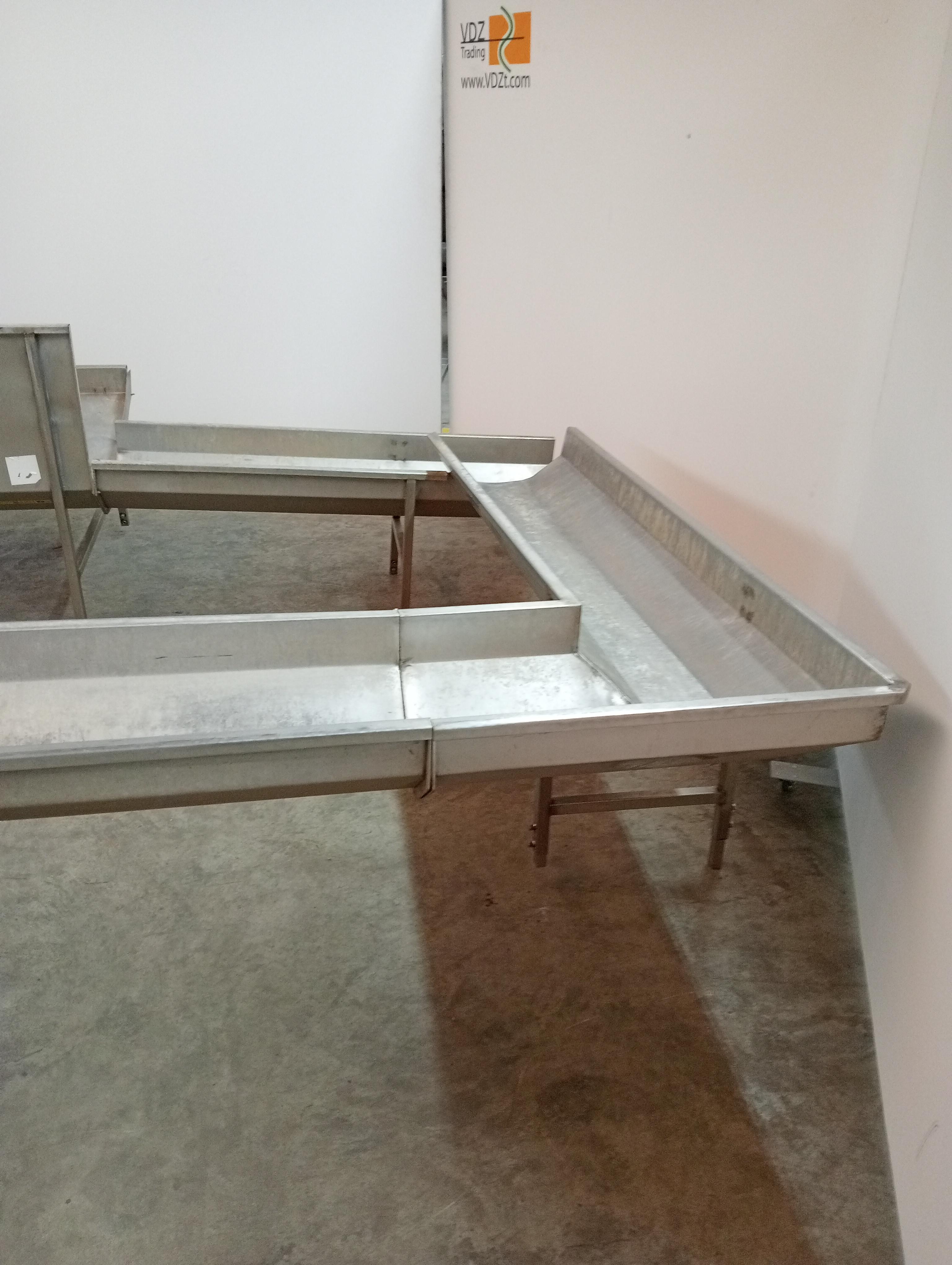 Used Poultry bleeding trough