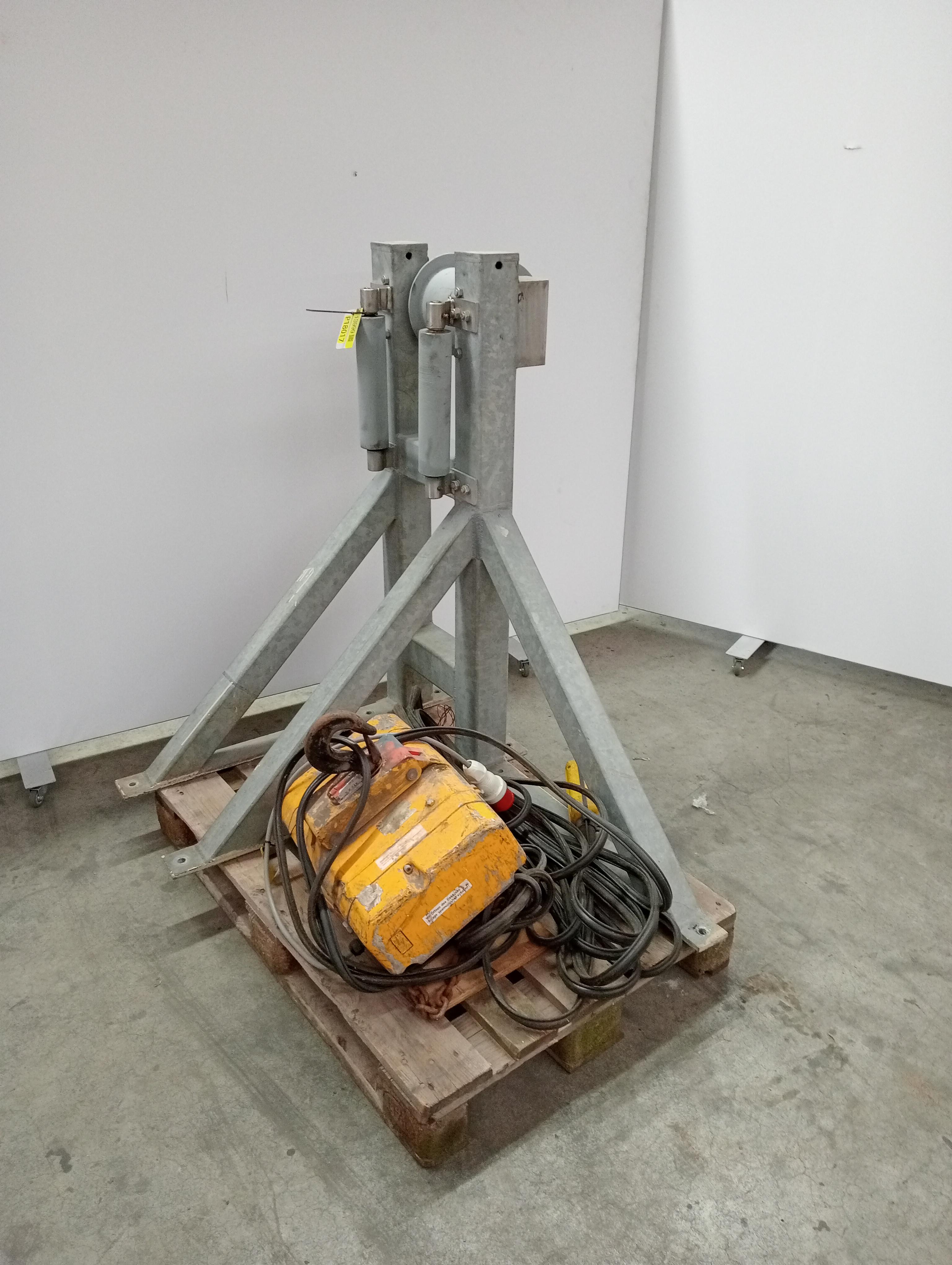 Used Hoist for pulling deceased animals inside