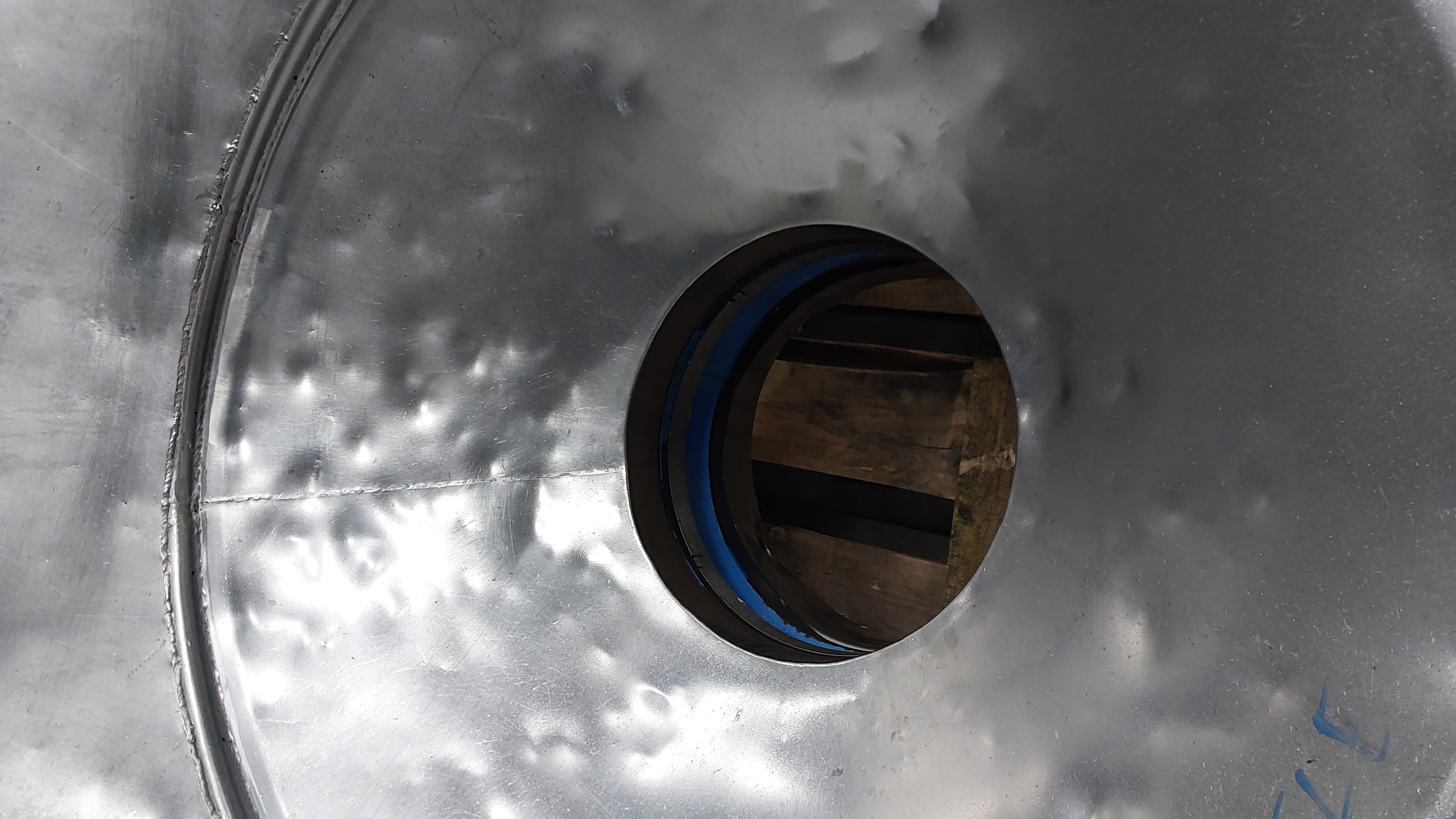 Used Cattle hide blow-off unit with trough