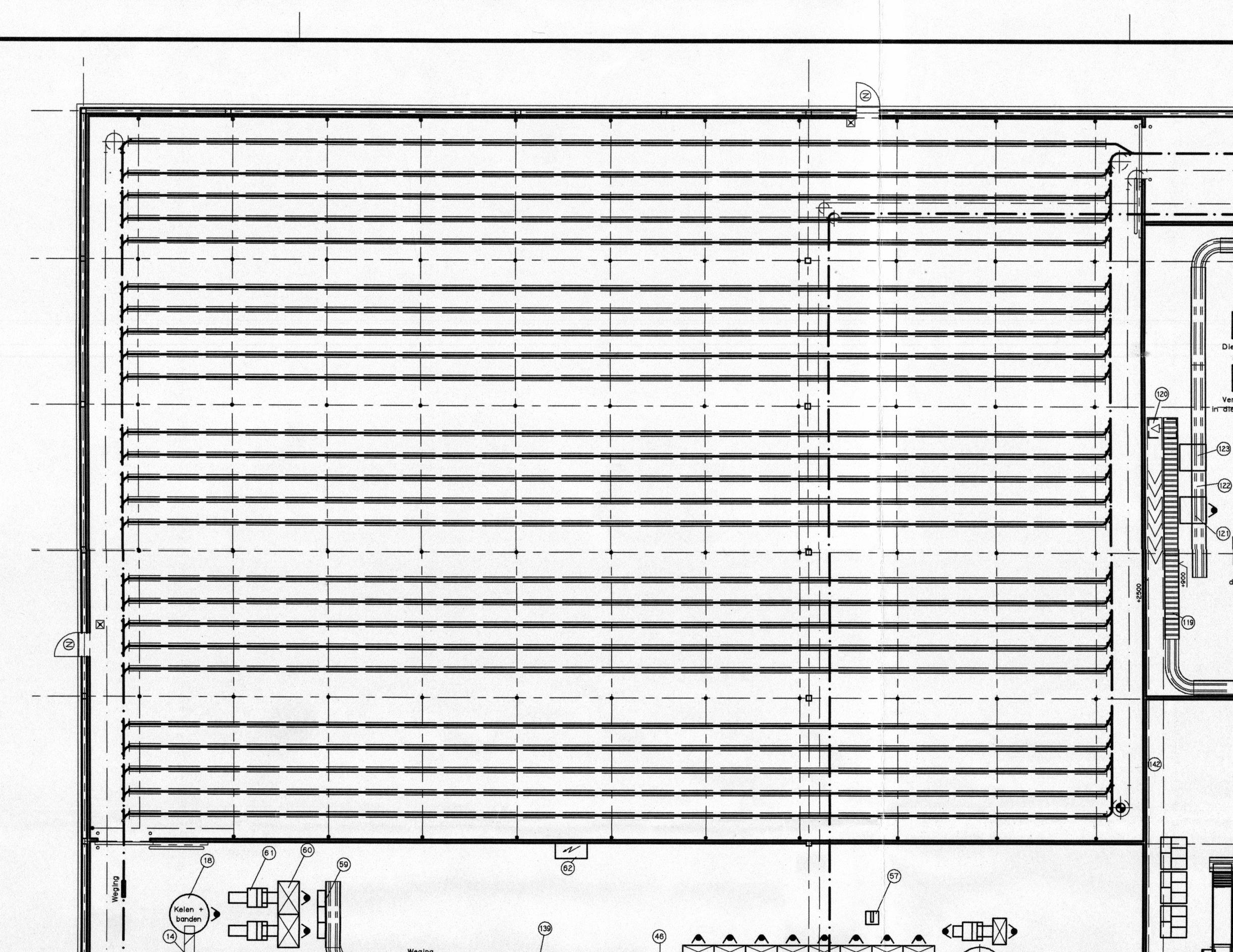 Used Automatic cold store conveyor and rail system