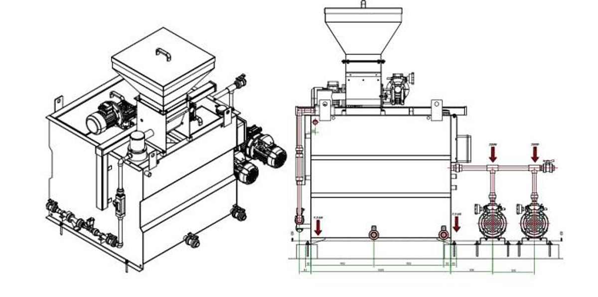Used Polymer Automatic and Continuous Make-Up Unit Model