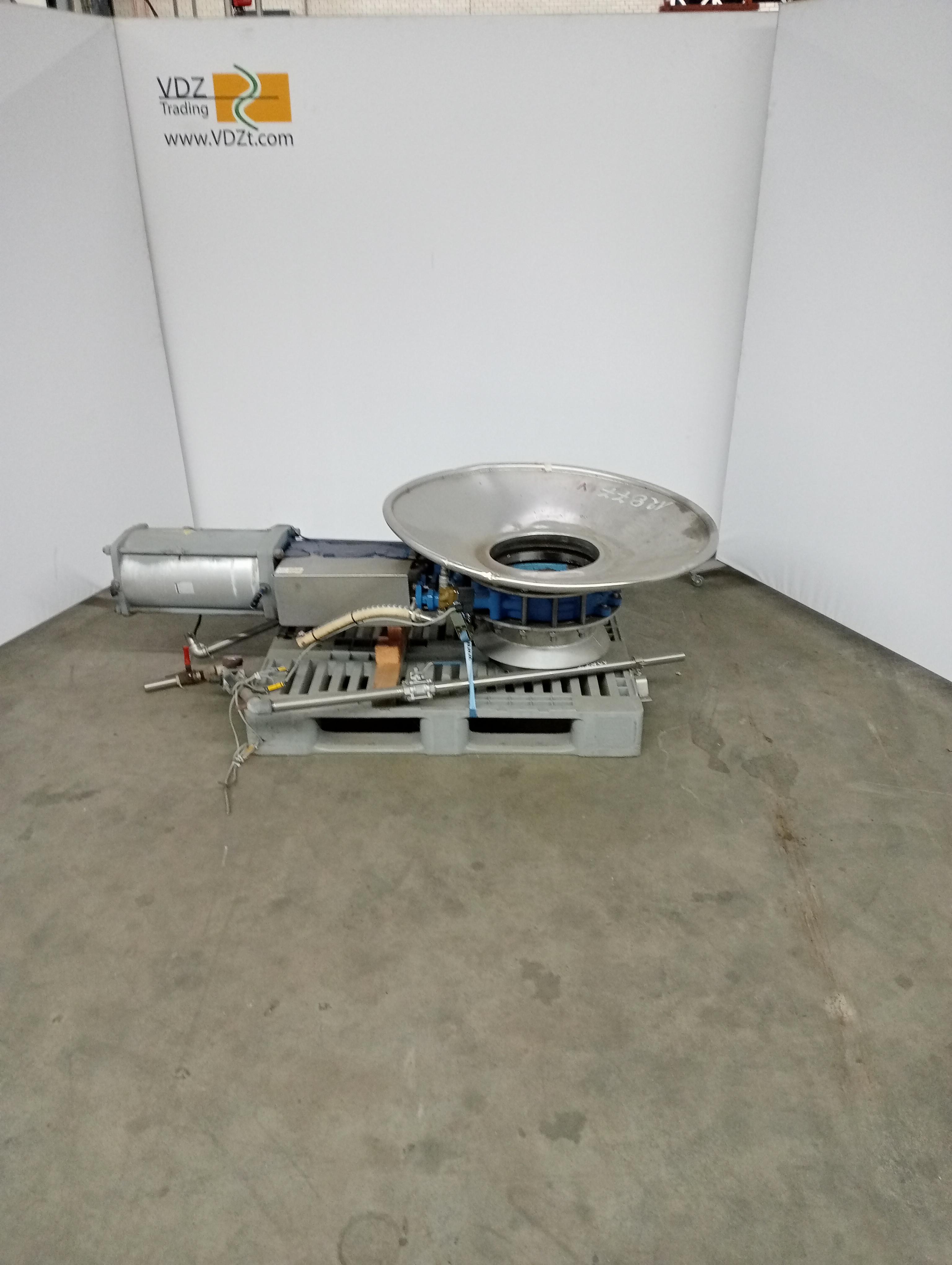 Used Knife gate valve with funnel