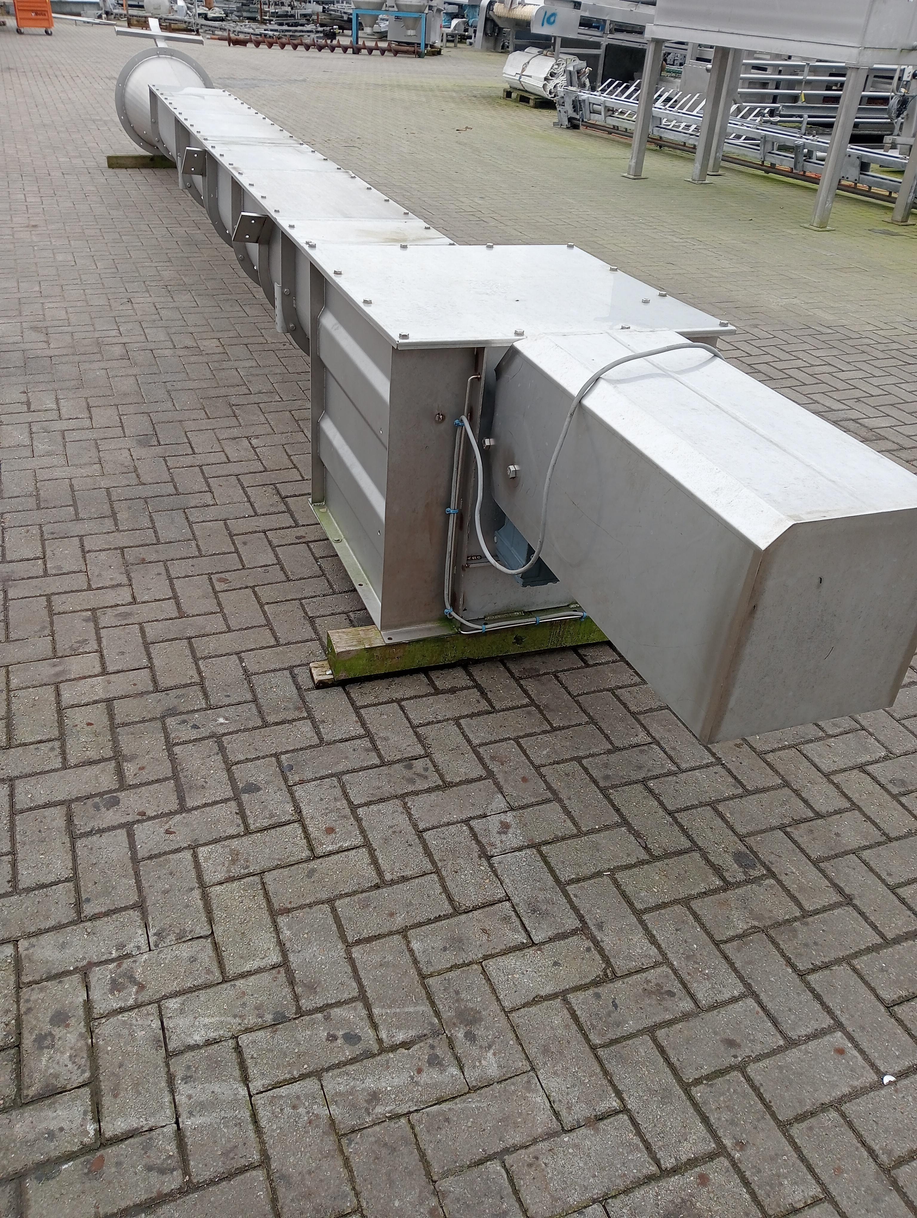 Used Screw Conveyor for feathers incl. feather separator