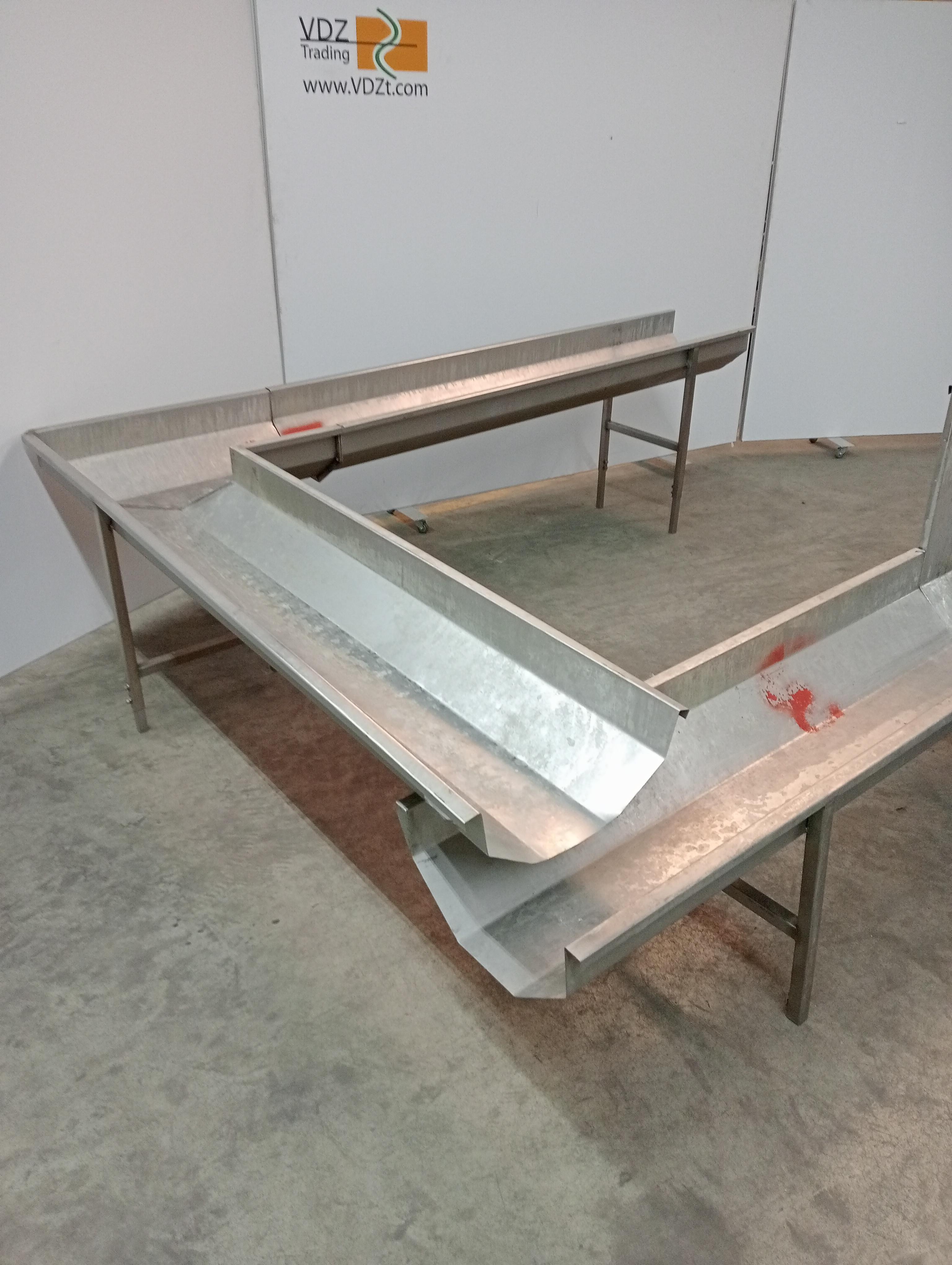 Used Poultry bleeding trough