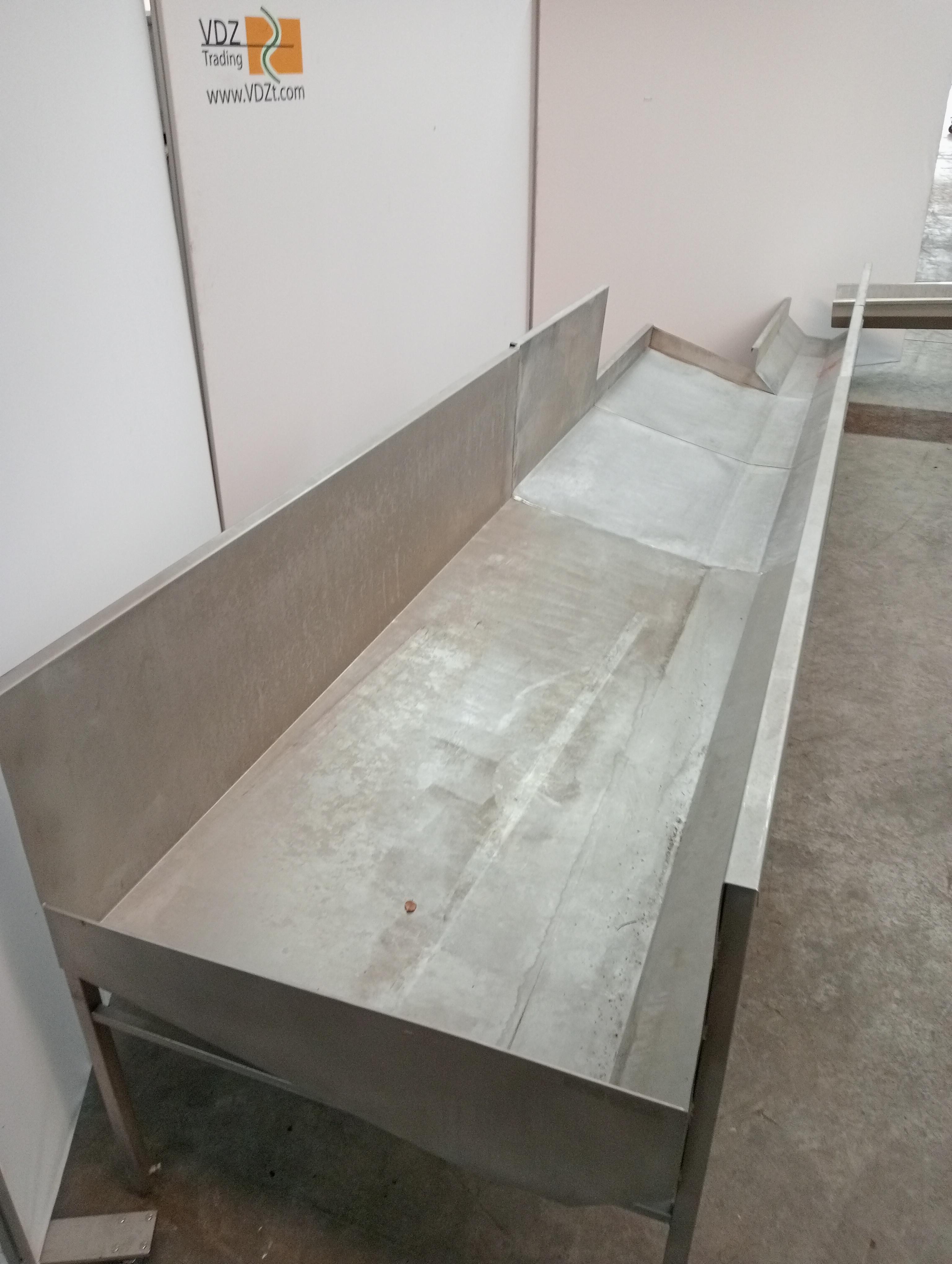 Used Poultry bleeding trough