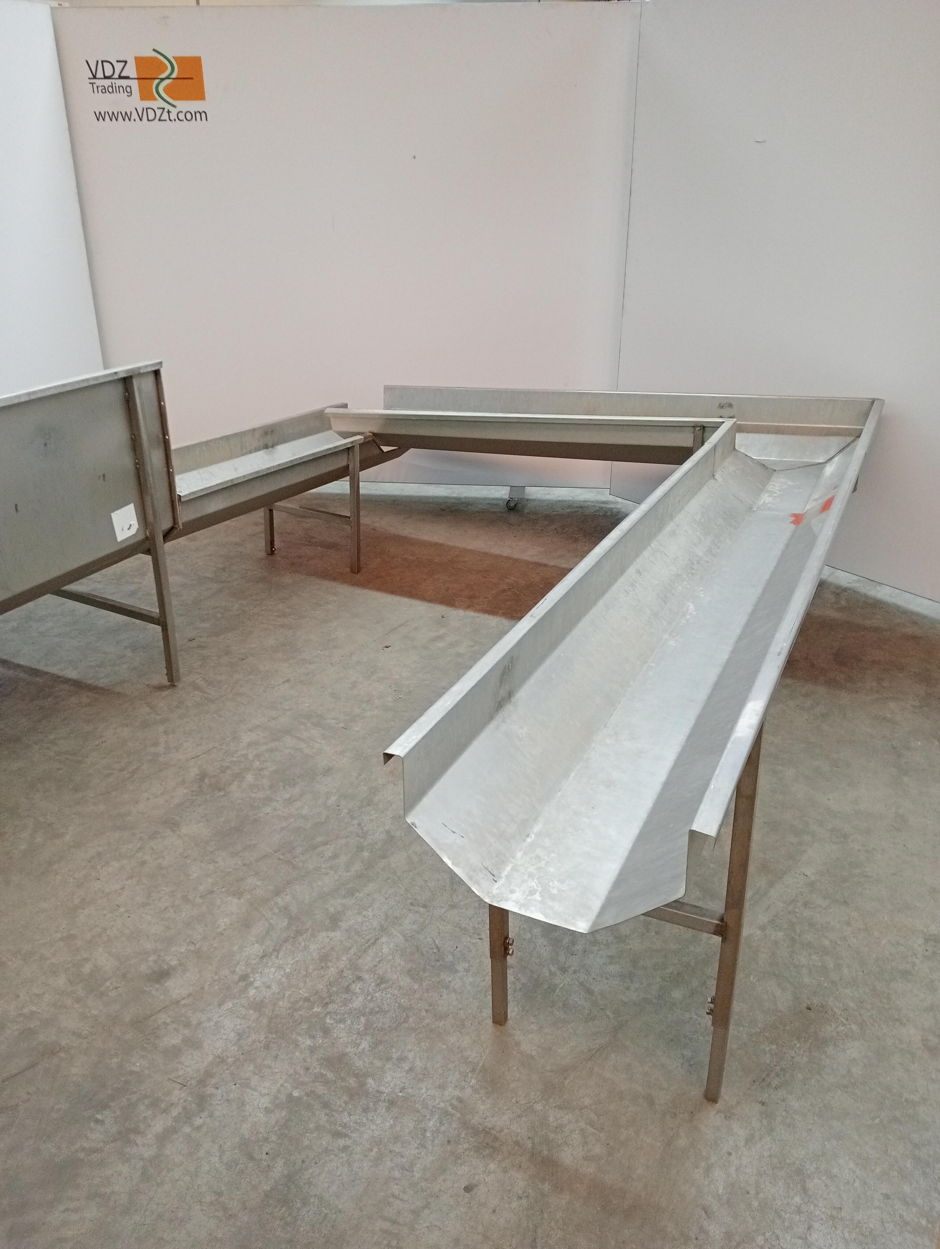 Used Poultry bleeding trough