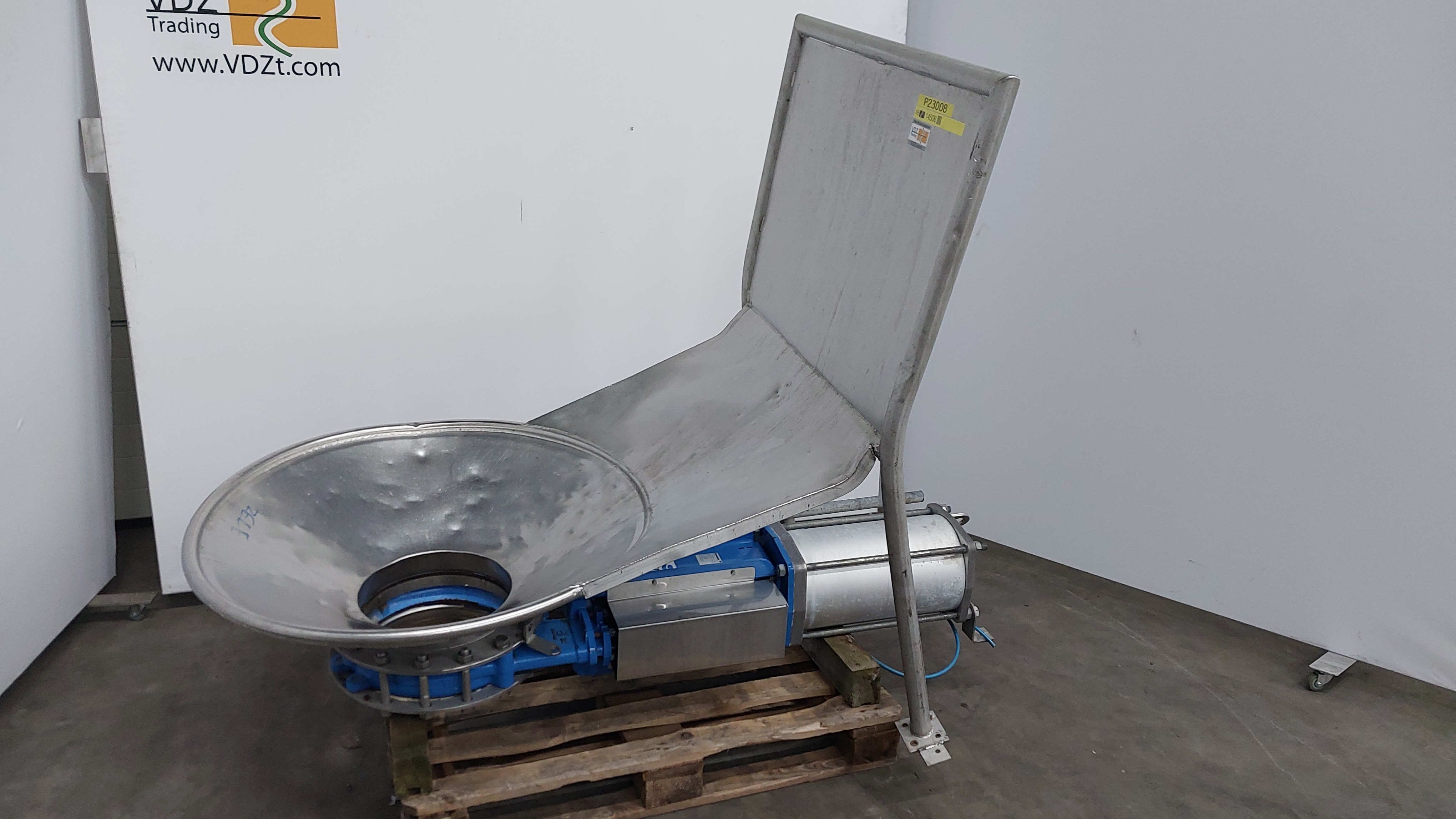 Used Cattle hide blow-off unit with trough