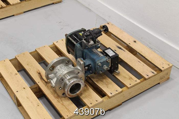 Used Dezurik 3" Air Operated V-Ball Valve, Stainless Steel Body #43907