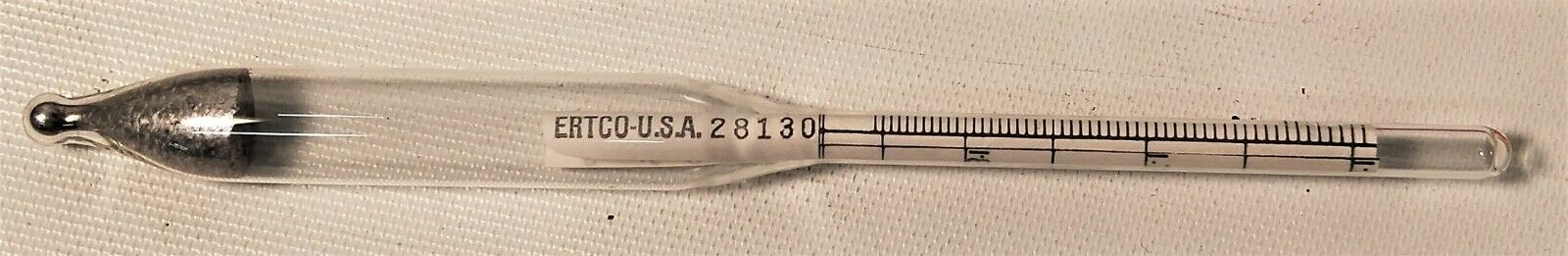 Used Ertco 28130 Specific-Gravity Hydrometer - 1.600 to 1.850