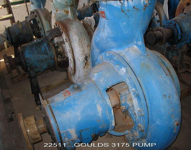 Used Goulds 3175 Pump, 14X14X22H, 6-Vane Impeller, 20.25" Impeller Diameter, 7292 Gpm @ 135 Ft. Head, 1200 Rpm, On Base #22511