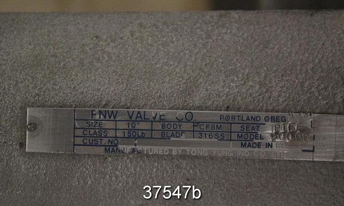 Used FNW 10" Hand Operated Knife Gate Valve #37547