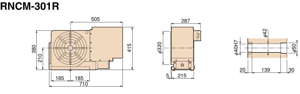 Used 12" Tsudakoma Model RNCM-301R CNC Rotary Table; Mfg. 2001