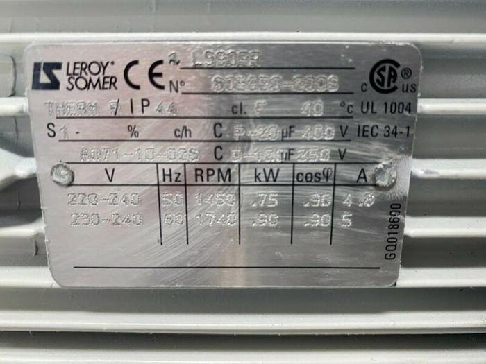 Used Edwards E2M30 Rotary Vane Dual Stage Vacuum Pump 21 CFM w/ 1.2 HP Motor 240V