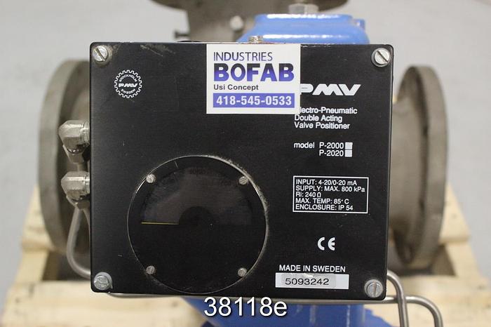 Unused Neles Jamesbury 6" Air Operated 3-Way Ball Valve #38118