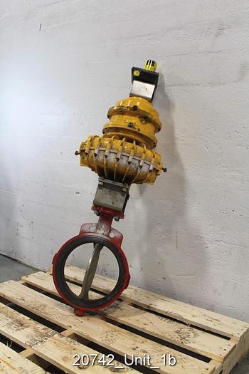 Used Kinetrol Air Operated Butterfly Valve, 10", Electro-Pneumatic Positioner #20742