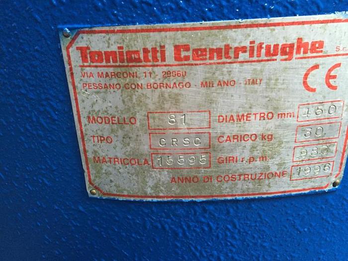 Usato IDREOESTRATTORE CENTRIFUGO TONIATTI 15595