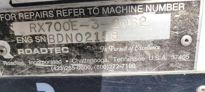 Used 2015 Roadtec RX700E-3