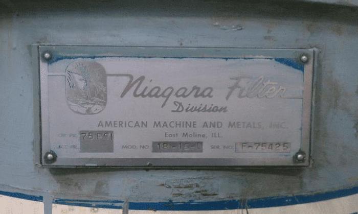 Used NIAGARA HORIZONTAL PLATE FILTER – S/S – 75 PSI