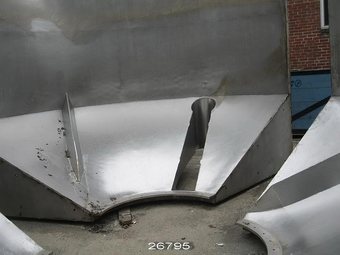 Used Voith Morden 54/43 HOAGV Pulper, 17.5 Feet Diameter (2000 Cubic Feet) All 316L Stainless Steel Tub. Voith Gv-15 Gear Drive With 400 Hp Motor. 200 Rpm Hog Style Stainless Steel Rotor. Extraction Plate Has 0.75" Diameter Holes. New In 1989. #26795