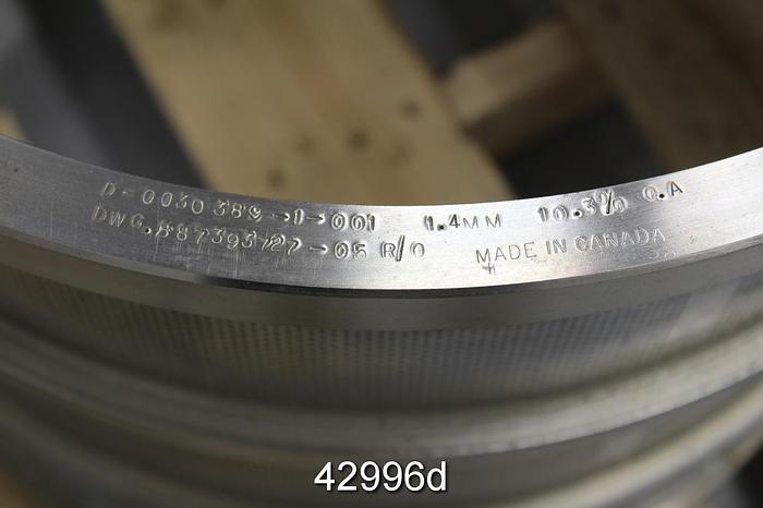 Unused Voith Sulzer MSM 05/05 Chromed Pressure Screen Basket with .055" Holes #42996