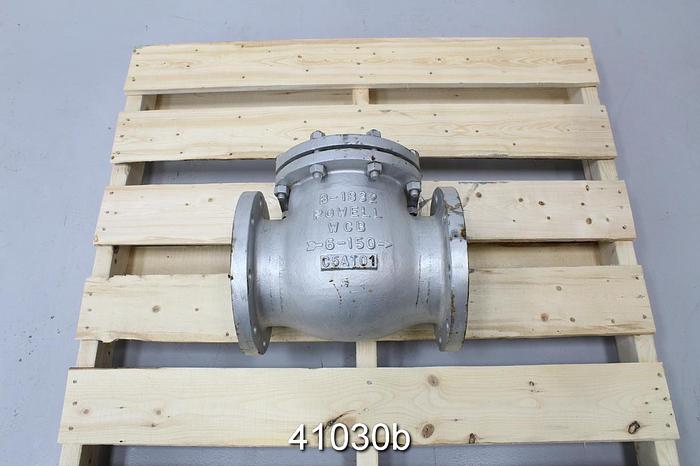 Used Powell 6" Swing Check Valve #41030