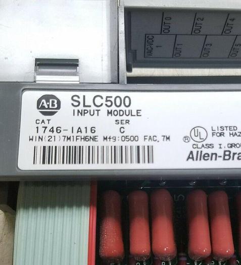 Used Allen Bradley 1746-IA16 Ser. C Input Module SLC 500