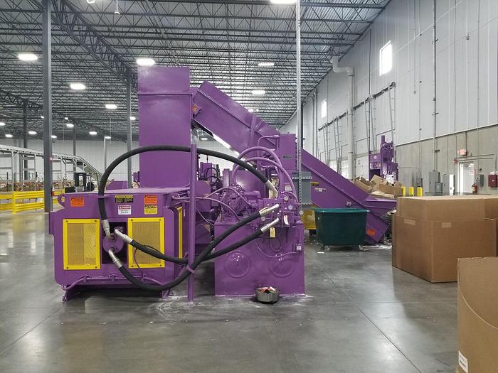 Used MARATHON NEXGEN HORIZONTAL WIDE MOUTH BALER MODEL EWS 7248-975 TIEger SERIES 9" CYLINDER 75hp