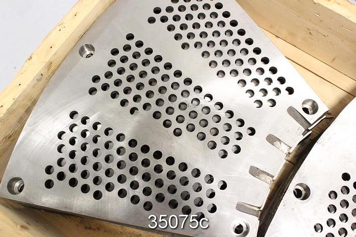 Unused Voith 54HA Pulper Extraction Plate, 8 Section Set, 72.5" Diameter, .75" Hole #35075