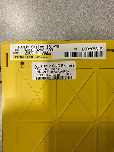 Used FANUC 18i CONTROL UNIT A02B-0283-B801
