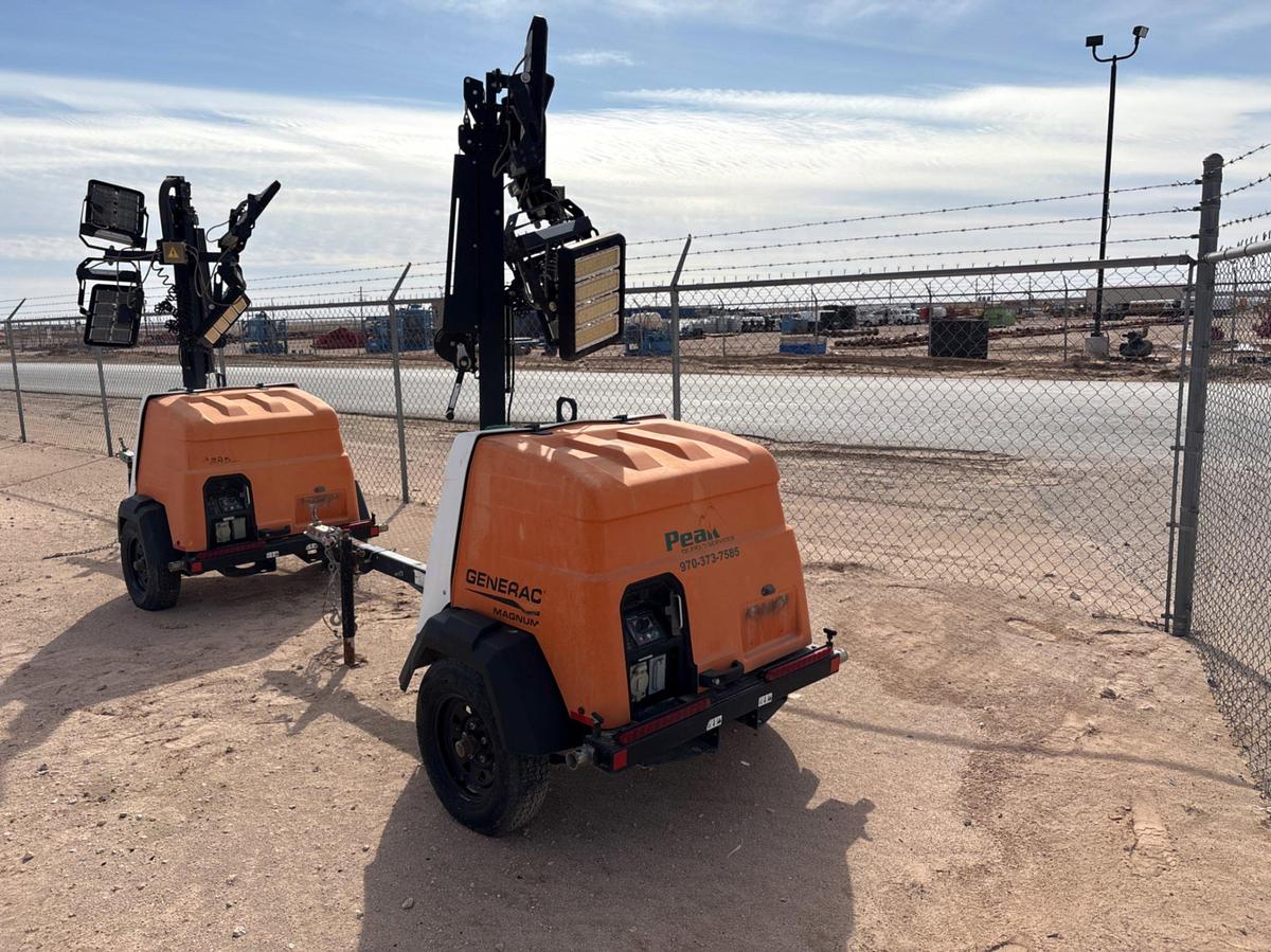 Used 2018 GENERAC MLT6SMD 6KW S/A BUMPER PULL LED LIGHT TOWER