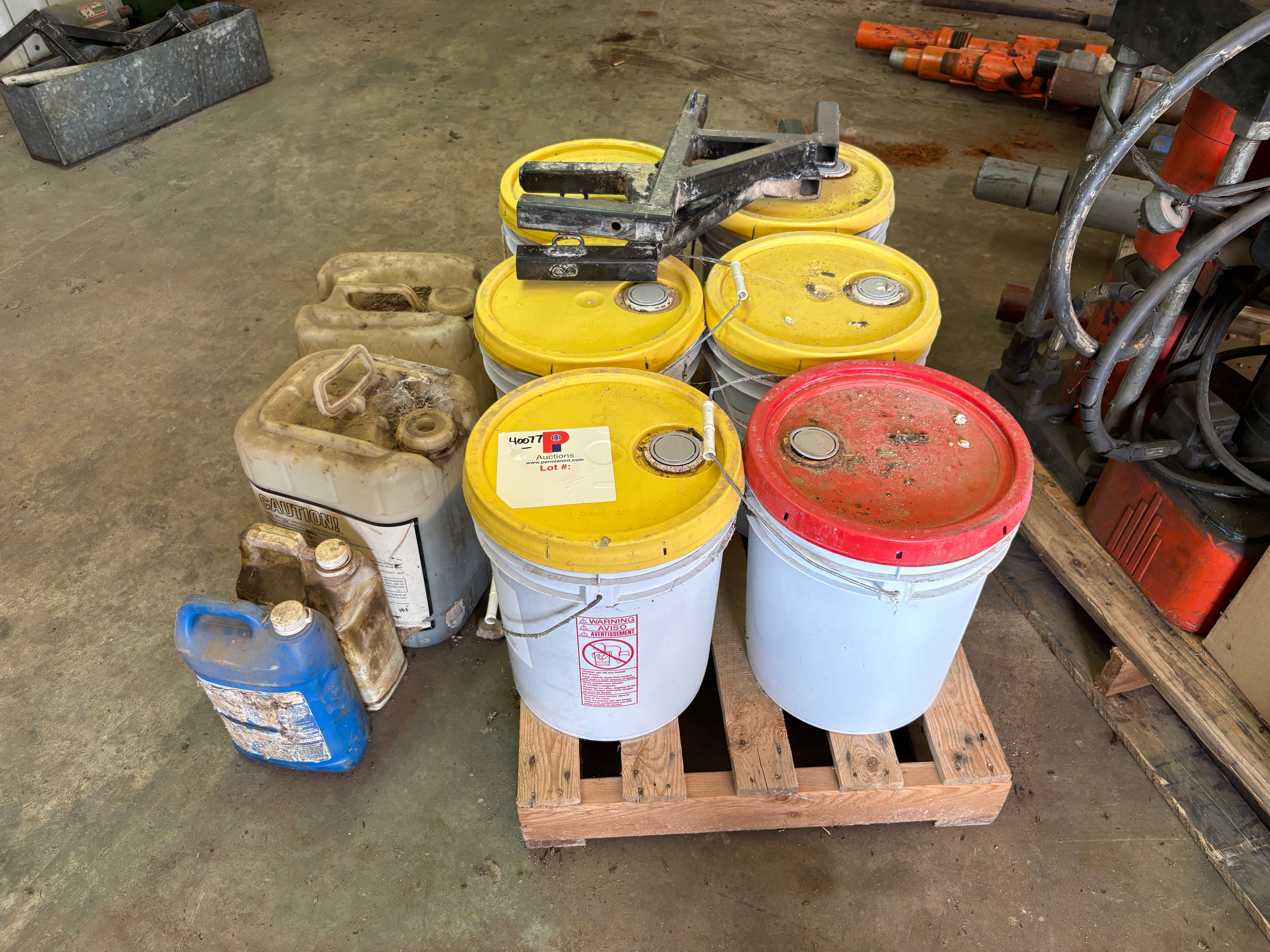 Used (6) 5-gallon buckets of industrial cleaner