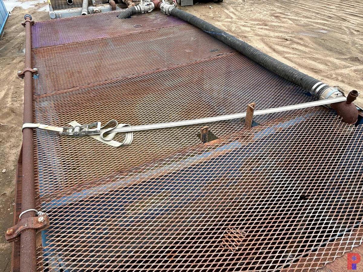 Used 17’ X 8’ X 6’ MUD TANK W/ DEGASSER, SIDE CATWALK