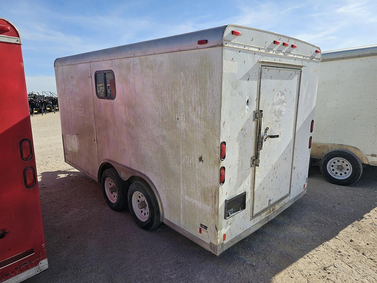 Used 14’ x 7’ T/A BUMPER PULL CREW TRAILER