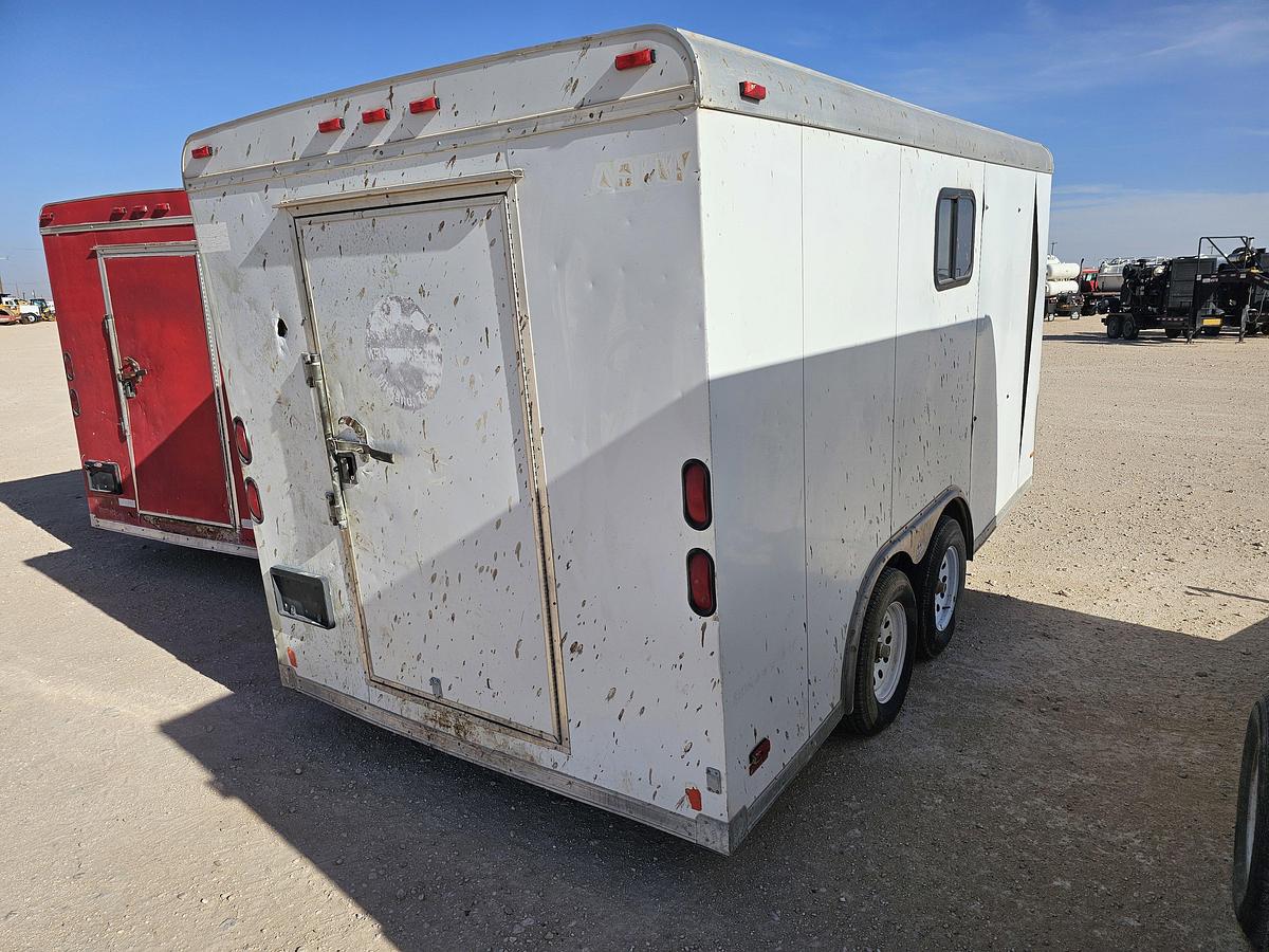 Used 14’ x 7’ T/A BUMPER PULL CREW TRAILER
