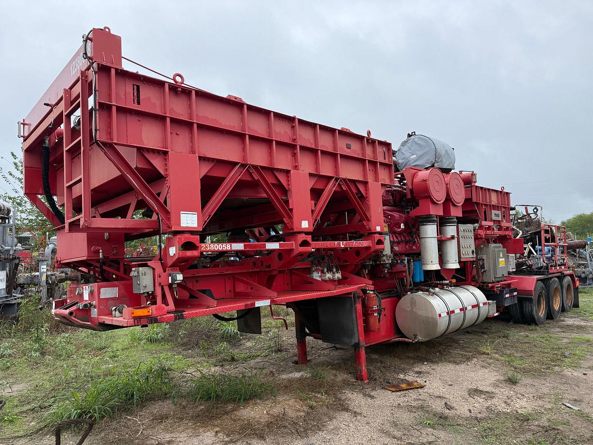 Used 2014 MTU 12V4000 2250-HP W/ ALLISON TRANS. (NO PUMP) MTD ON 3-AXLE FRAC PUMP TRAILER