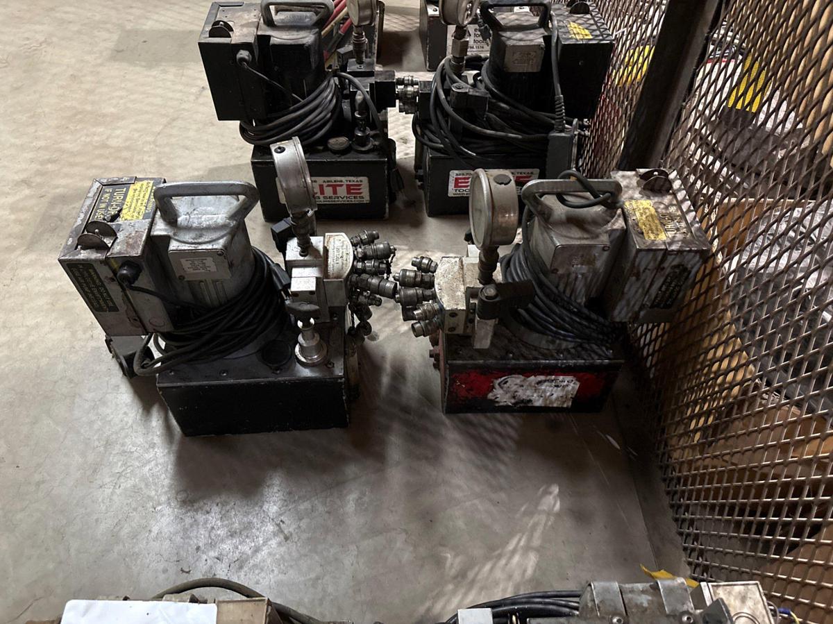 Used (2) power team 10K electric hydraulic pumps